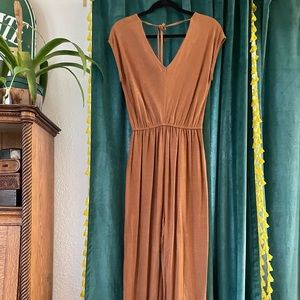 XS Universal Thread Goods Co. Brown Cotton Linen pantsuit Jumper boho